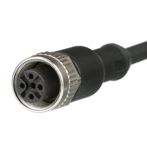 IndustrialNet™ M12 Cordset, A-Code, Male to Female,5-pin, 5m, BL