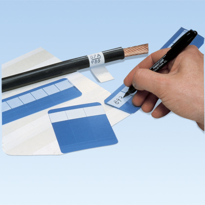 Product image for Panduit PSCC-3Y Marker Cards, Vinyl, 1.00"Wx3.00"L, PK25