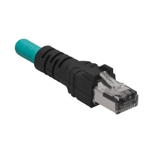 Product image for Panduit ICD14T1NTL2M M12 Cordset, Male to RJ45, Cat 5e, D-Code, 2m, TL