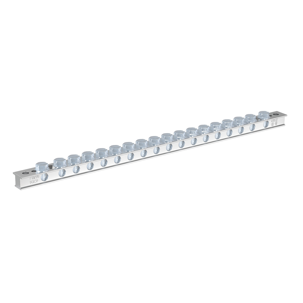 Panduit UGB2/041418 Universal 18Port Grounding Bar, Copper, Tin