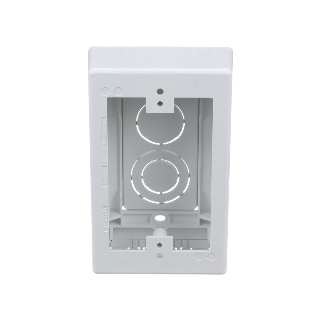 Surface Raceway, Low Voltage Junction Box, White Mayer Electric