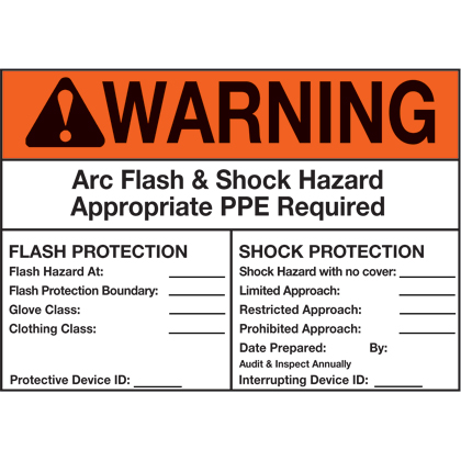 Panduit PVS0305W2101Y Arc Flash Sign Product image for Panduit PVS0305W2101Y Arc Flash Sign