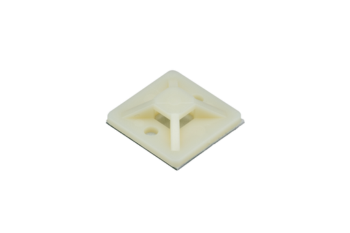 Product image for Panduit SMP16A-M Cable Tie Mount, Natural, PA 6.6, Rubber Adhesive, 1"x1"