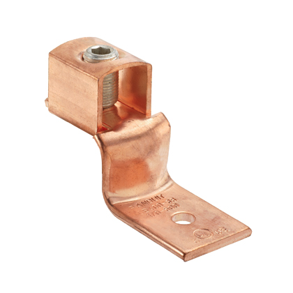 Product image for Panduit CB70-14-CY 1-Hole 1 Barrel Offset Floating Tongue Copper Mechanical Lug
