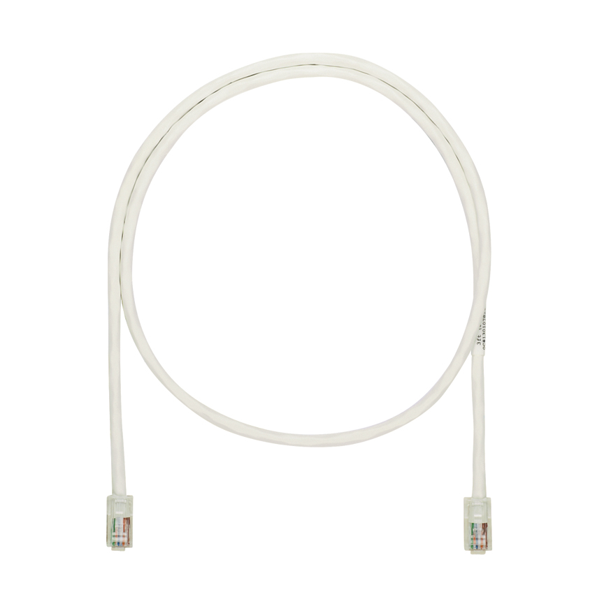 Product image for Panduit NK5EPC20Y Cat 5e 24 AWG UTP Patch Cord, 20 ft, White