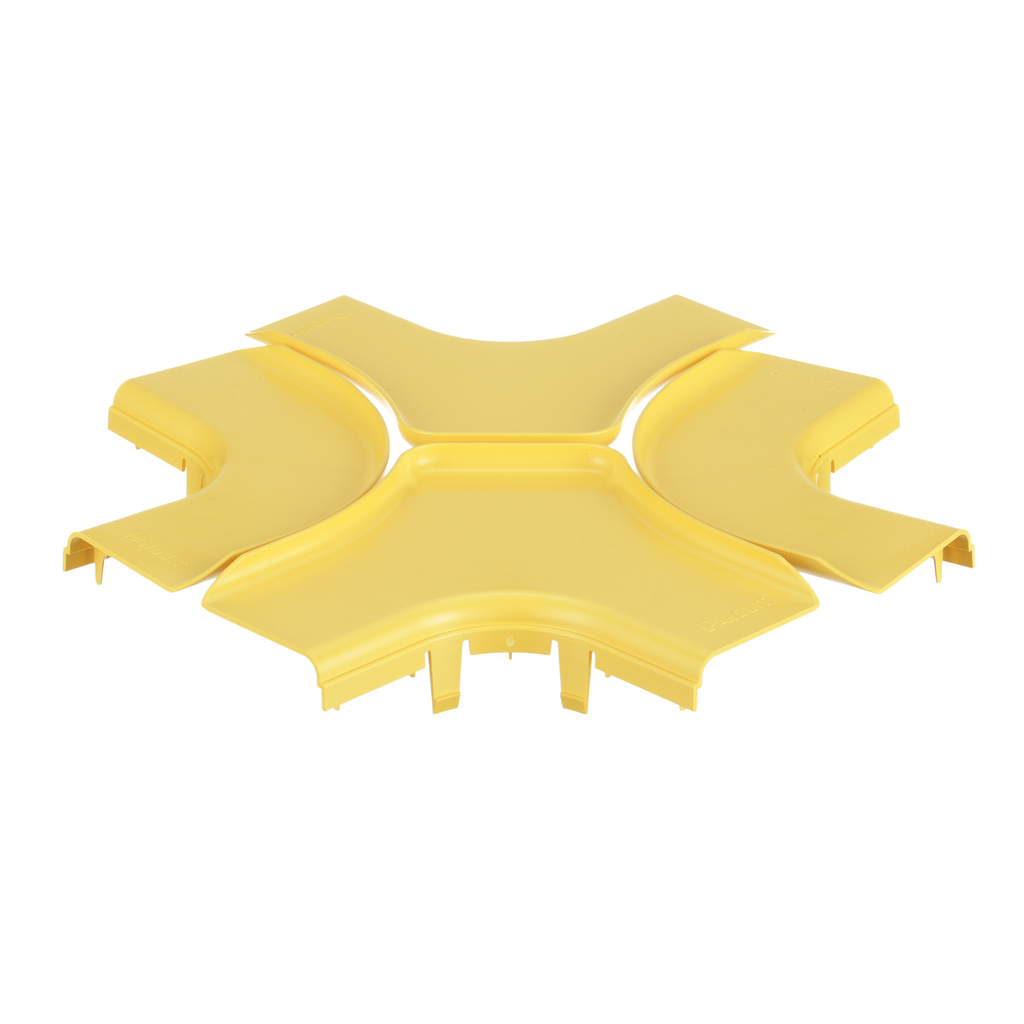 Panduit FRFWCSC6YL Four Way Cross Cover Product image for Panduit FRFWCSC6YL Four Way Cross Cover