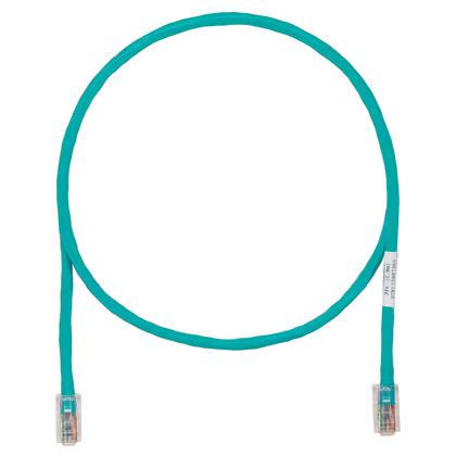 Product image for Panduit UTPCH25GRY Cat 5e 24 AWG UTP Copper Patch Cord, 25 ft, Green