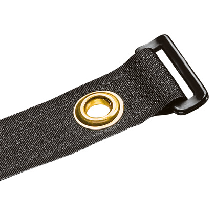 Product image for Panduit UGCTC5S-X0 Hook & Loop Tie, Center Mount Grommet, 18.0"L (457mm), .85"W (21.6mm), Black