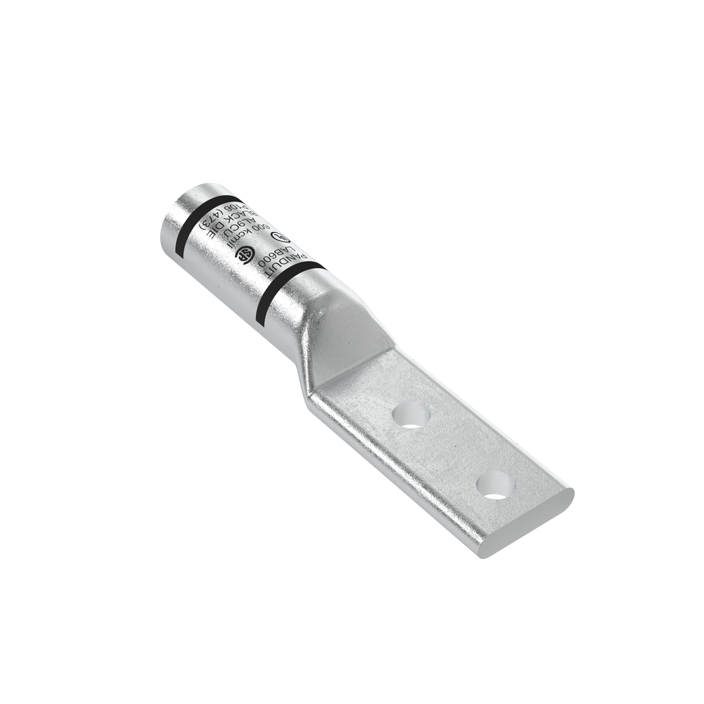 Product image for Panduit LAB400-12-24F Pan-Lug™ Aluminum 2 Hole Compression Lug