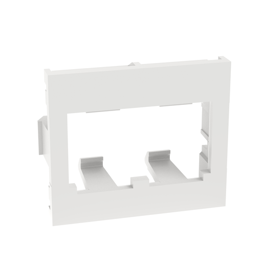 Mini-Com®, Modular Insert, Flat, 1/2 size, 2 port, White