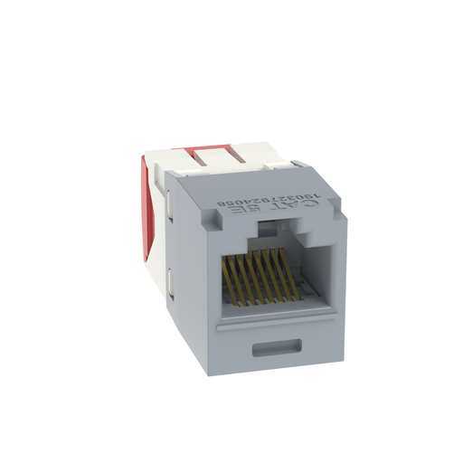 Mini-Com® UTP RJ45 Cat 5e TG Jack Module, Int'l Gray