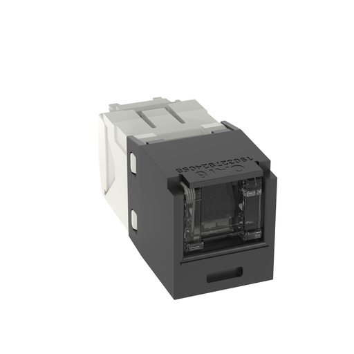 Mini-Com® RJ45 Cat 6 Shuttered TG Jack Module, BL