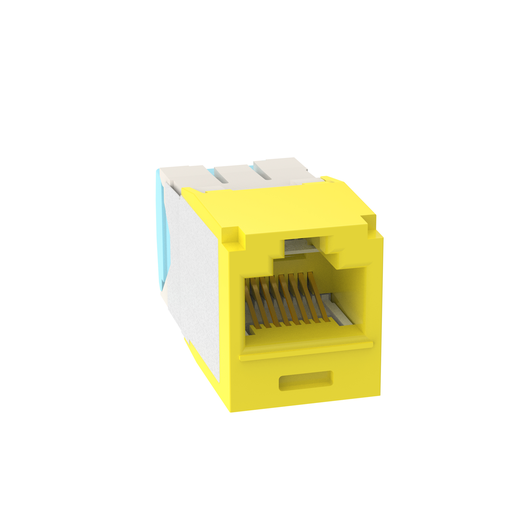 Mini-Com® UTP RJ45 Cat 6A 28/30 AWG TG Jack Module, Yellow
