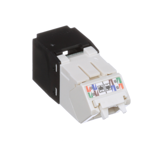 Mini-Com® UTP RJ45 Cat 6 Up/Down TG Jack Module, Black