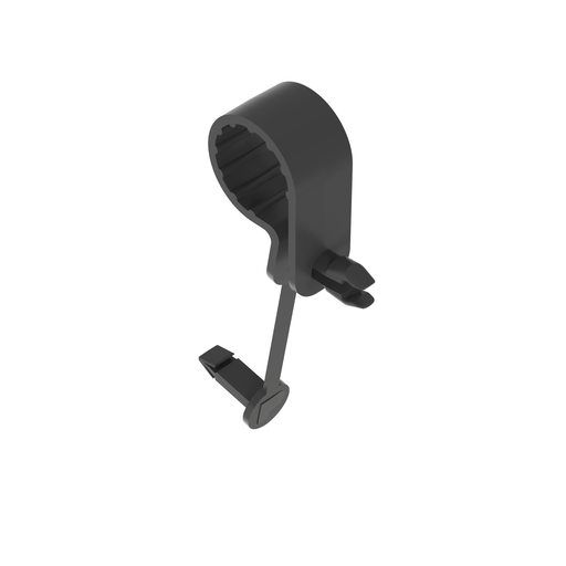 Pan-Clamp™ PC075-H25D-D0 Fixed Diam Clamp, Blk, UV PA6.6, Push Barb, .83x .62"