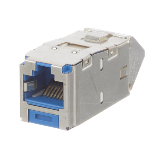 Mini-Com® STP RJ45 Cat 6 Up/Down TG Jack Module, Blue