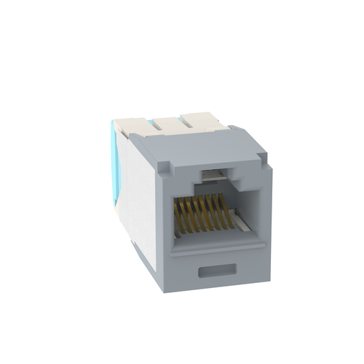 Mini-Com® UTP RJ45 Cat 6A 28/30 AWG TG Jack Module, Int'l Gray