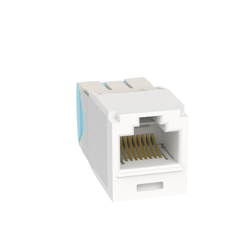 Mini-Com® UTP RJ45 Cat 6A 28/30 AWG TG Jack Module, Arctic White