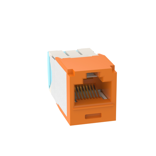 Mini-Com® UTP RJ45 Cat 6A 28/30 AWG TG Jack Module, Orange