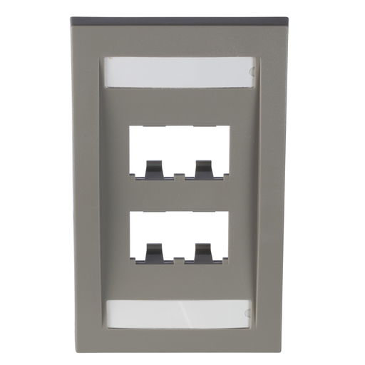 Mini-Com®, Executive, Faceplate, 4 port, International Gray