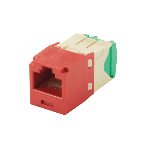 Mini-Com® UTP RJ45 Cat 6 28/30 AWG TG Jack Module, Red