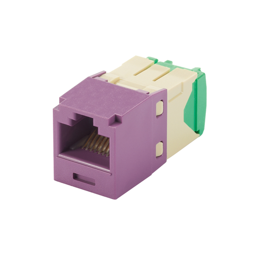 Mini-Com® UTP RJ45 Cat 6 28/30 AWG TG Jack Module, Violet