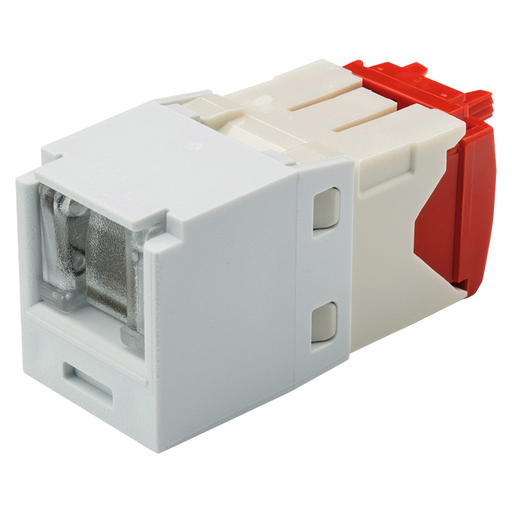Mini-Com® UTP RJ45 Cat 5e Shuttered TG Jack Module, White