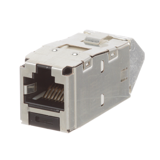 Mini-Com® STP RJ45 Cat 6A Up/Down TG Jack Module, Black