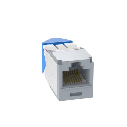 Mini-Com® UTP RJ45 Cat 6A Left/Right TG Jack Module, Int'l Gray