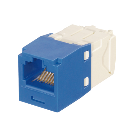 Mini-Com® UTP RJ45 Cat 6 Keyed TG Jack Module, Blue