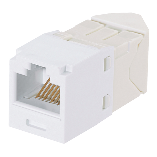 Mini-Com® UTP RJ45 Cat 6 Left/Right TG Jack Module, White