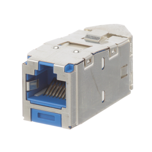 Mini-Com® STP RJ45 Cat 6 Left/Right TG Jack Module, Blue