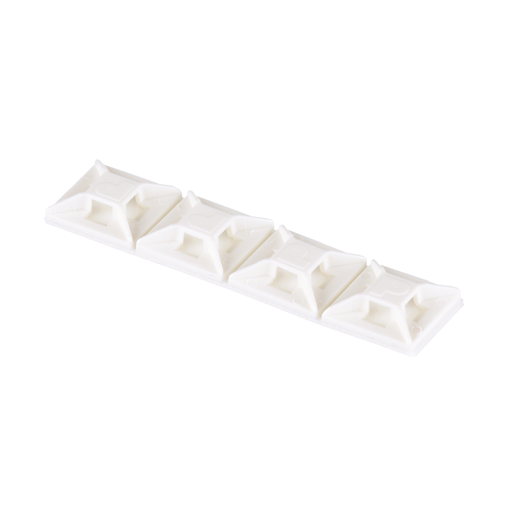 Adhesive Mount, 0.16" Height, 0.50" Length, 0.50" Width, Rubber Adhesive, White