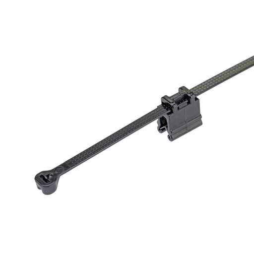 Dome-Top® CMEB12-B2S-D300 EdgeClip/BTie(top), Black, High Heat/UV PA6.6