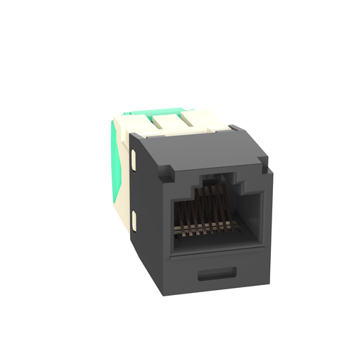 Mini-Com® UTP RJ45 Cat 6 TG Jack Module, Black