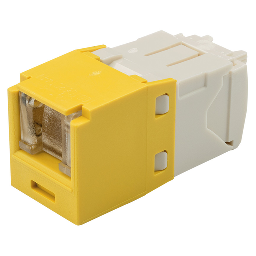 Mini-Com® UTP RJ45 Cat 6 Shuttered TG Jack Module, Yellow