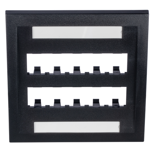 Mini-Com®, Executive, Faceplate, 10 port, Black