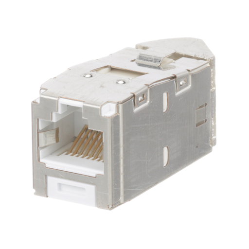 Mini-Com® STP RJ45 Cat 6 Left/Right TG Jack Module, White