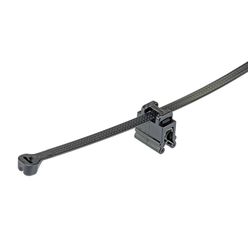 Dome-Top® CMEA12-B2S-D300 EdgeClip/BTie(top), Black, High Heat/UV PA6.6