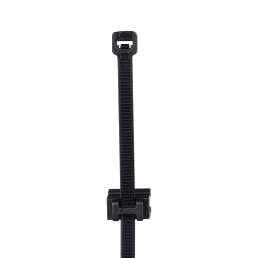 CMEA12-2S-D300 EdgeClip/Tie(top), Black, High Heat/UV PA6.6, .028-.118"