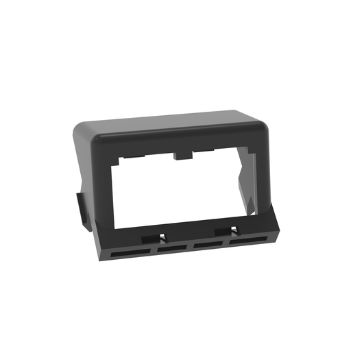 Mini-Com®, Modular Insert, Sloped, 1/2 size, 2 port, Black