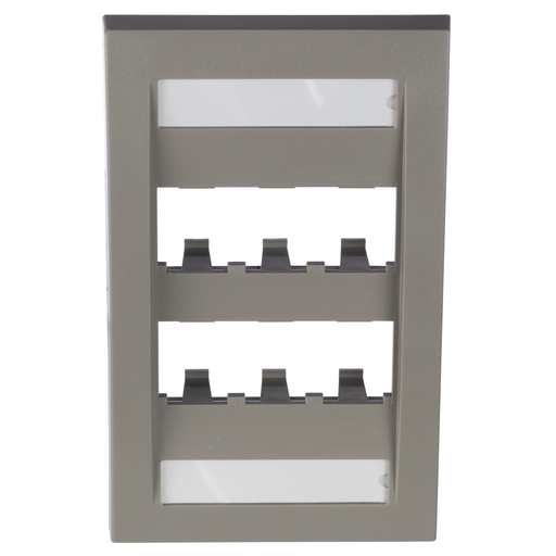 Mini-Com®, Executive, Faceplate, 6 port, International Gray