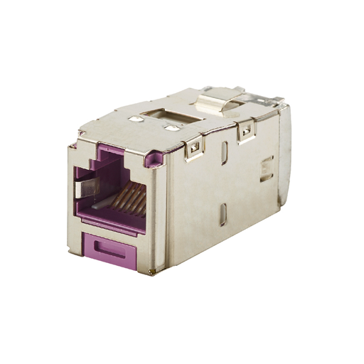 Mini-Com® STP RJ45 Cat 6A TG Jack Module, Violet