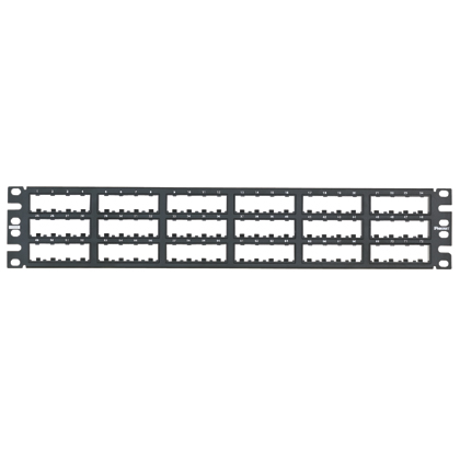 Mini-Com®, Flat,Unshielded, Patch Panel, 72 Port, 2 RU, Black
