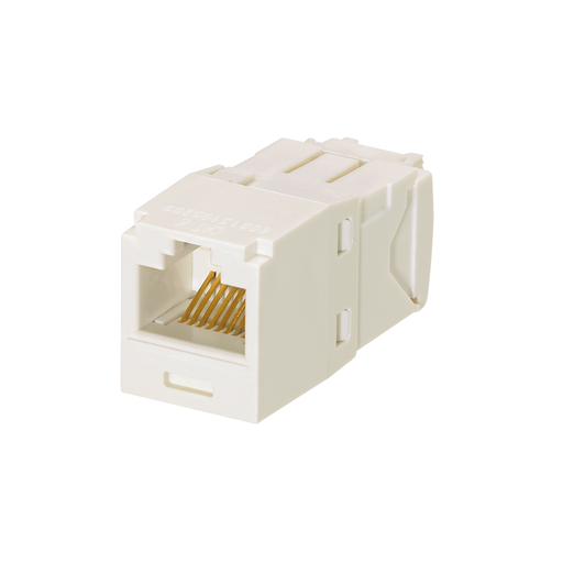 Mini-Com® UTP RJ45 Cat 6 TG Jack Module, Arctic White, 24 Pack
