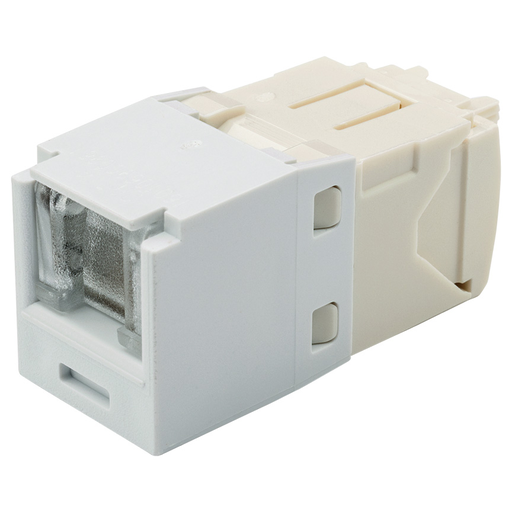 Mini-Com® UTP RJ45 Cat 6 Shuttered TG Jack Module, White