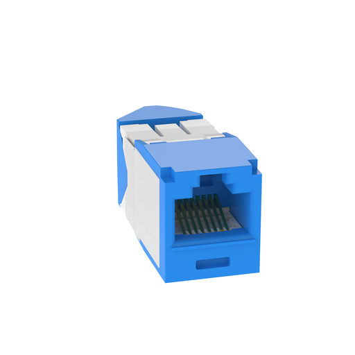 Mini-Com® UTP RJ45 Cat 6A Left/Right TG Jack Module, Blue