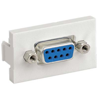 Pan-Net® VGA 1/3 Insert, 9 Pin, Female/Female, White