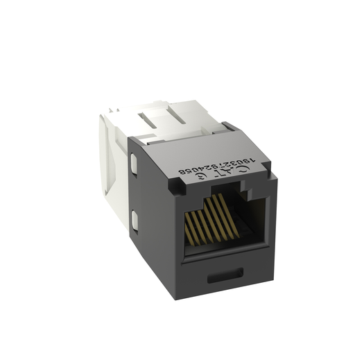 Mini-Com® UTP RJ45 Cat 6 TG Jack Module, Black
