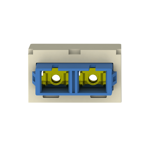 Mini-Com® Blue SC Duplex, Singlemode, Electric Ivory Module